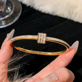 Round Gem Bracelet for Women Elegant Minimalist Jewelry