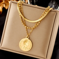 Chic Titanium Square Chain Necklace