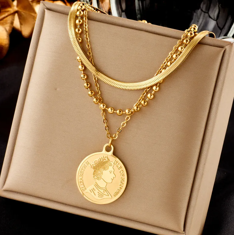 Chic Titanium Square Chain Necklace