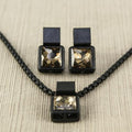 Coal Pendant Necklace in Tan Minimalist Jewelry for Women