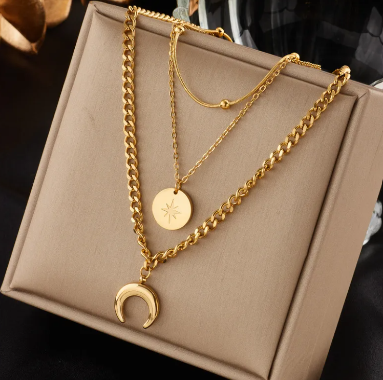 Chic Titanium Square Chain Necklace