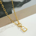 Mother of Pearl Alloy Pendant Necklace for Women