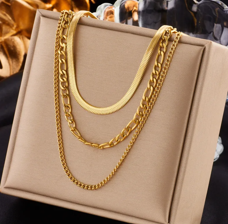 Chic Titanium Square Chain Necklace