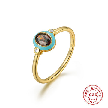 S925 Sterling Silver Round Diamond Engagement Ring