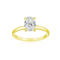 Elspeth 925 Sterling 1.5CT Oval CZ Solitaire Rings