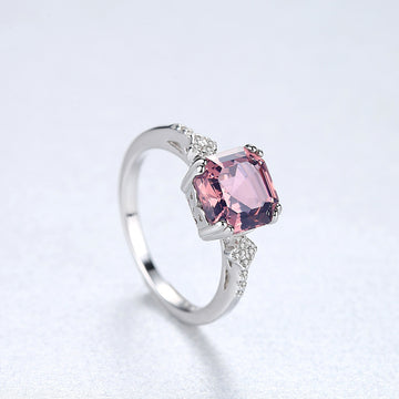 Morganite Ring in 925 Silver