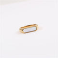 Elegant Striped Pearl Ring for Women Minimalist Classic