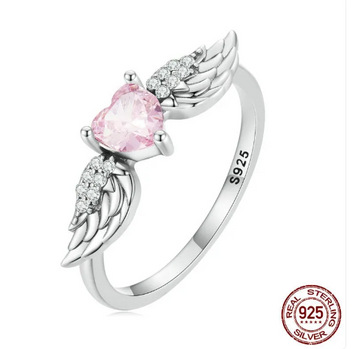 Zircon Love Wing Ring 925 Silver
