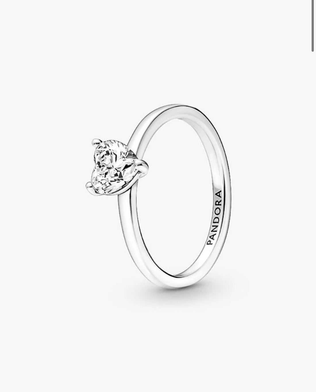 Pandora Sparkling Heart Solitaire Ring