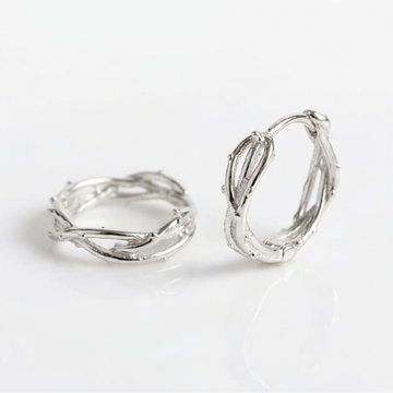 Sterling Silver Thorn Earrings