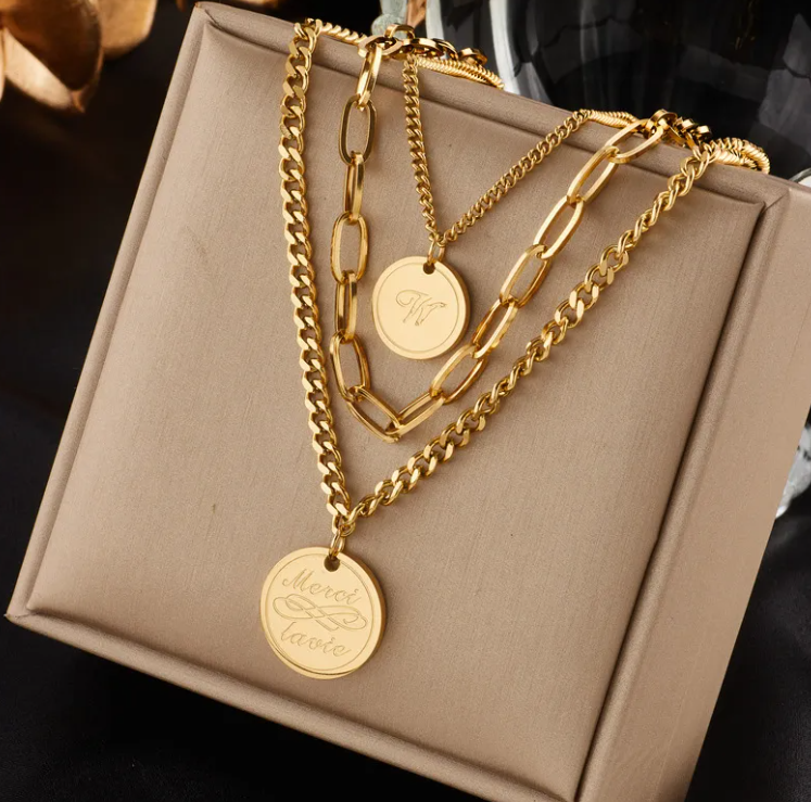 Chic Titanium Square Chain Necklace