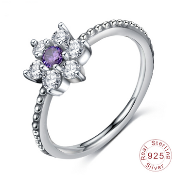 Sakura Diamond Ring in Sterling Silver