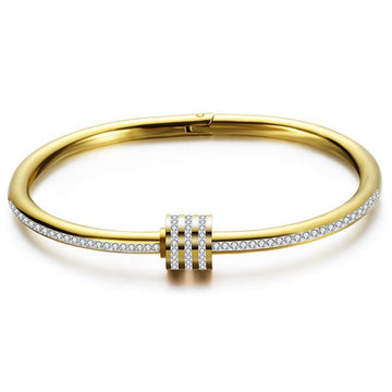 Triple Strand Clay & Diamond Bracelet