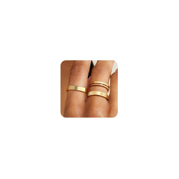 EternalShine 14K Gold Stacking Rings Set