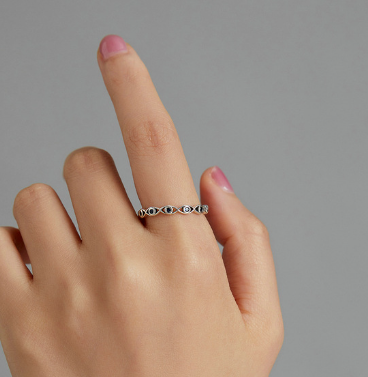 Sterling Silver Eye Ring for Women