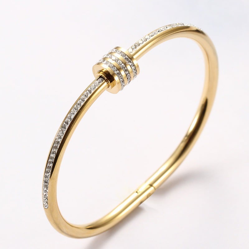 Triple Strand Clay & Diamond Bracelet