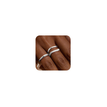 Glamour Gold Stackable Rings