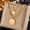 Chic Titanium Square Chain Necklace