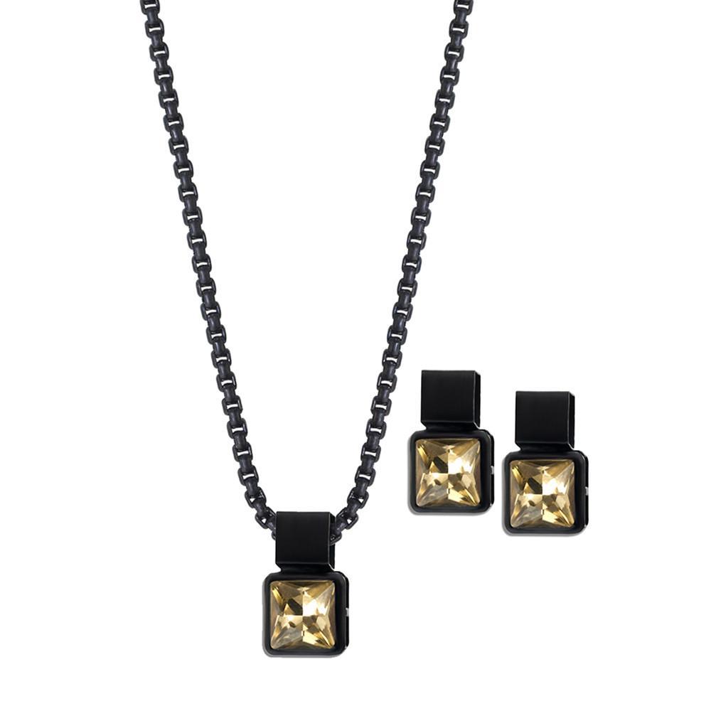Coal Pendant Necklace in Tan Minimalist Jewelry for Women