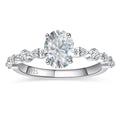 BONLAVIEGEM Sterling Silver Oval Engagement Ring