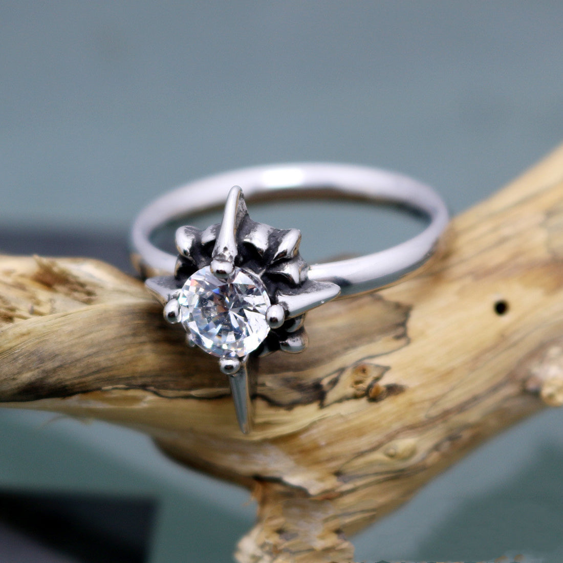 Bright Stainless Steel Sun Ring Jewelry