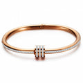Triple Strand Clay & Diamond Bracelet